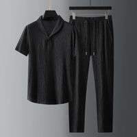 Summer Thin Mens Sets (t- shirt+ pants) Luxury Short Sleeve Wr...