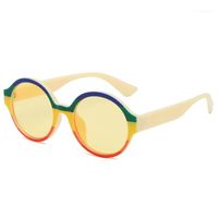 Gafas de sol Color Película Fashion Frame's Plastic Frame Street S All-Match Girls and Boy Glasses Viajes Niños Gafas de sol1