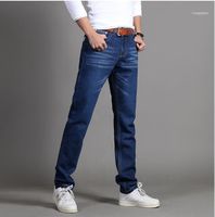 Männer Hosen Männer Großhandel - Männer Marke Jeans Mode Lässige Männliche Denim Baumwolle Classic Gerade Masculina Mid Rise Hose1