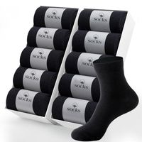Calcetines para hombres 10pair estilo algodón negro hombres de negocios suave transpirable verano invierno más tamaño (6.5-14)