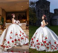 Compre al por mayor Quinceañera Blanca Viste Flores de bajo precio \u0026 de  calidad con envío gratuito | Es.DHgate