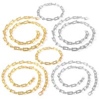 Pendant Necklaces 2021 Punk Metallic Geometric U Shaped Chain Buckle Choker Thick Gold Bracelets For Women Men Jewellery Gift