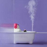 Luftbefeuchter 550ml Luftbefeuchter Eisbär Badewanne USB Nebelmacher Zerstäuber für Kinder Geschenk Stummschaltung Ultraschall Cool Aroma Diffusor Humidificador