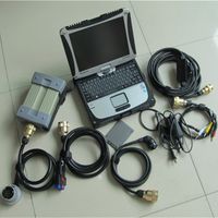Klaar om te gebruiken voor oude auto's MB Star C3 Auto Diagnostic Computer Tweedehands Laptop CF19 4G 120 GB SSD Hoge kwaliteitssoftware die goed is geïnstalleerd