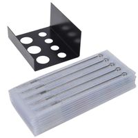 Tattoo Needles Round Liner Stainless Steel With Black Metal ...