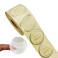 Customized printing hot stamping gold foil clear vinyl logo label Stickers packaging transparent sticker