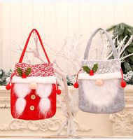 Drawstring 크리스마스 얼굴이없는 인형 선물 스토리지 Cinch 가방 수제 사과 사과 캔디 가방 CCB11349