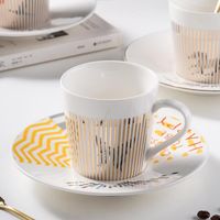 Tazze specchio tazza di caffè tazza speculare riflessione a farfalla tazze di tè e piattini cucchiai di caffè
