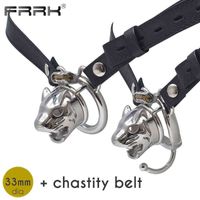 NXY Sex Adult toy Cockrings FRRK Strap On Chastity Belt with...