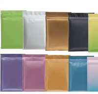 2022 Neue Multi Color wiederverschließbare Reißverschluss Mylar Tasche Lebensmittelaufbewahrung Aluminium Folienbeutel Kunststoff Geruchssicheres Tasche in