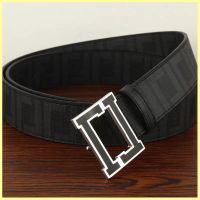 Genuine Leather Belt Men Width 4.0cm Fashion Designer Belts KOR Mens Black Buckle Letter chael MICHAEL Waistband Cintura Ceintures F