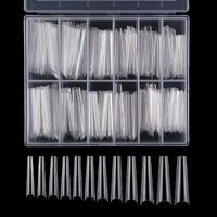 False Nails 27RC 240 Pcs Fake Nail Full Cover Forms Acrylic Quick Building Mold Tips Finger Extension