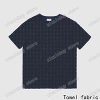22SS Männer Frauen Designer T-Shirts T-Shirts Tuch Stoff Jacquard Buchstaben Kurzarm Mann Crew Neck Paris Streetwear Weiß Blau Dunkelgrün Xinxinbuy S-XL