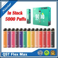 QST FLEX MAX Одноразовый Устройство Комплект 5000 Puffuls Prefult 12ML Pods Vape Палочка Peap Pen Plus плюс 100% подлинной