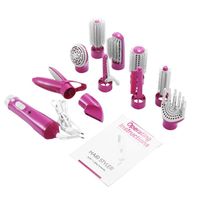 Electric Hair Brushes 10 In 1 Air Brush Salon Dryer Interchangeable Comb Professional Curler Styling Tools