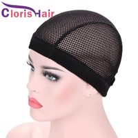 Big Hole Wig Caps For Making Wigs Stretchy Soft Crochet Dome Mesh Cap With Elastic Band Hairnets 5pcs lot Free Size 19-25inch