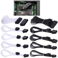 Computer Cables & Connectors Sleeve Extension Power Supply Cable 24-pin A TX/EPS/8-pin PCI-E GPU/8pin CPU/6-pin PCIE/4Pin CPU With Combs 18