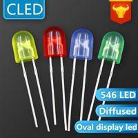 Lampor 1000PCs Free Ship 5mm Oval LED Diffused Red / Green / Blue 546 Display Diod 5 * 4 * 6mm Light Emitter Factory Partihandel