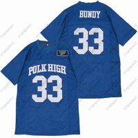 Mens Football Jersey costurou casado com crianças # 33 Al Bundy polk altifa azul filme camisas