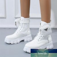 Compre al por mayor Botines De Tacón Grueso Blanco Plataforma de bajo  precio \u0026 de calidad con envío gratuito | Es.DHgate