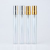10ml vidro recarregável frasco de perfume vazio garrafas de pulverizador de alumínio recipientes de perfuração Atomizer Cosmético Recipiente de Viagem Logotipo personalizado