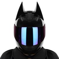 헬멧 오토바이 남성 여성 Casco Moto Ear Personality Full Face Motorcross Capacete Casque Black Helmets