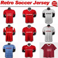 Jersey Retro Jersey Ronaldo Beckham Rooney Camisa 1983 1985/86 1998/93 1994 1998/99 2007/08 Home Away Futebol Uniformes Homens S-2XL Top Qualidade Tailandesa