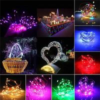 Christmas Tree Decorations LED Strings Lamp Copper Wire Solar Lights 10 20m IP65 Waterproof Fairy Light 8 Mode Outdoor for Garden Wedding Party Holiday lighting