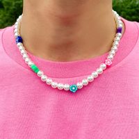 Chaokers lactéo y2k candy résine colorée Heishi argile perles imitation perles clavicule chain collier collier bijoux pour femmes hommes cadeaux