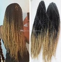 8 paquetes Cabeza completa con Marley trenzas Black Rubia Sintética Extensiones de cabello para African American Free Express Entrega