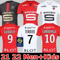 21 22 Stade Rennais Camavinga Soccer Technys Doku 2021 2022 Rennes 120th Bourigeaud Mailoots de Foot Guirassy Truffert Terrier Mauassa Nzonzi Футбольная рубашка