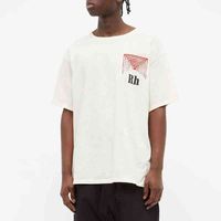 Luxury Tshirt 100% Cotton Printed Customized Hip Hop Oversized Men T-shirts High Street Rhude t Shirt Clothing