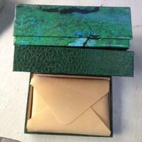 Cajas de madera de la caja de relojes verdes perpetuos de alta calidad de lujo para 116660 126600 126710 126711 116500 116610 Rolex's Watches Casos