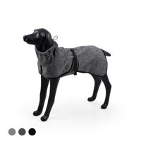 Orta ve Büyük Köpek Evcil Hayvanlar için Açık Sıcak Ceket, Sonbahar Ve Kış Pet Giysileri - Koyu Gri