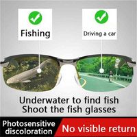 Giorno Polarizzato Colore Modifica da sole Sunglass Maschio Driver Glass Bishing Night Vision Guida speciale