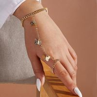 Cute Golden Butterfly Bracelet For Women Unusual Chain Brace...