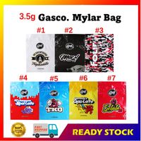 Gasco Mylar Bag 소매 패키지 7 옵션 지퍼 3.5g 1 8oz 스토리지 포장 건조 허브 담배 꽃 캘리포니아 가스 공동 재고