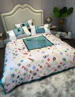 4pcs Bedding Sets Sheet Sheet Flores de Luxuros Multi Colors Print