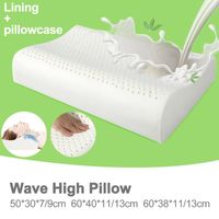 Pillow Natural Latex Neck Orthopedic Bedding Cervical Massage Cushion With Pillowcase For Health Care Pain Release