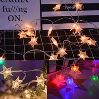 Christmas Decorations 1.5 3 4 6 7.5 10M LED String Lights Star Fairy Copper Wire Light Tree Ornaments Party Decor