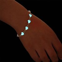 Fashion Heart Bangles Gift Link Chains Silver Color Glow in ...