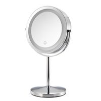 Compact Mirrors 10X Magnifier HD Makeup Mirror Simple Desktop With LED Double-Face Girl Dormitory Dressing Birthday