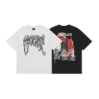 Men's and women's large T-shirts with hip hop brand revenge lyrics, Y2K, jujutsu Kaisen