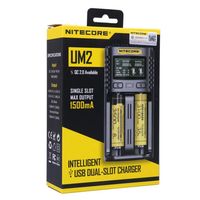 NITECORE UM2 Intelligent Charger For 18650 16340 21700 20700 22650 26500 18350 AA AAA Battery Chargers 2 Slot 2A 18Wa43269C