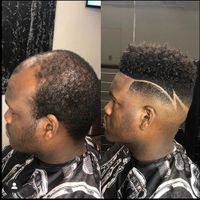 6mm Afro Curl Homens Toupee Pele Base Peruca De Cabelo Para Pessoas Negras Popular Kinky Curly Hairs Unidade # 1B Natural cor preta cor de cabelo