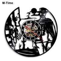 Väggklockor Wild West Sunset Cowboys Record Clock Modern Design LED Julklapp till Reloj de Pared Moderno