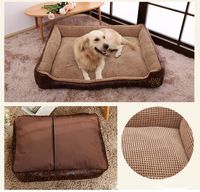 Pet Dog Cozy Kennel Cotton Blended Double Sided Canvas Fabric Durable Ware Washable Sofa Sleeping Bed Mat Puppy Basket Cat Nest Kennels & Pe