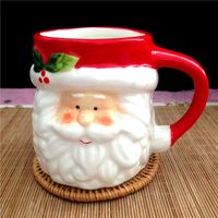 Кружки Год пряничный мужчина Санта-Клаус Кубок водяной чашки Рождественские подарка керамическая кружка украшения столовые кофейные чашки
