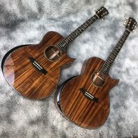 كل أكاسيا الخشب شارب ركن PS14 العفن 6-سلسلة الجيتار الصوتية الشعبية