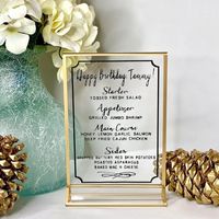 Party Decoration 6pcs Acrylic Sign Holders Gold Finish Double Sided Picture Frames Clear Vertical Po Stand For Table Numbers Wedding Menu